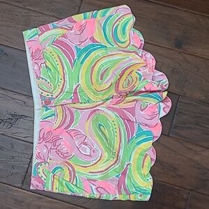 Lilly Pulitzer Bright & Colorful "All Nighter" The Buttercup Short size 12